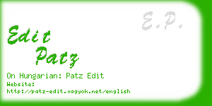 edit patz business card